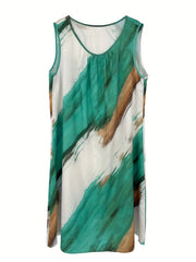 Women's Plus Colorblock Tank Dress & Cardigan Set