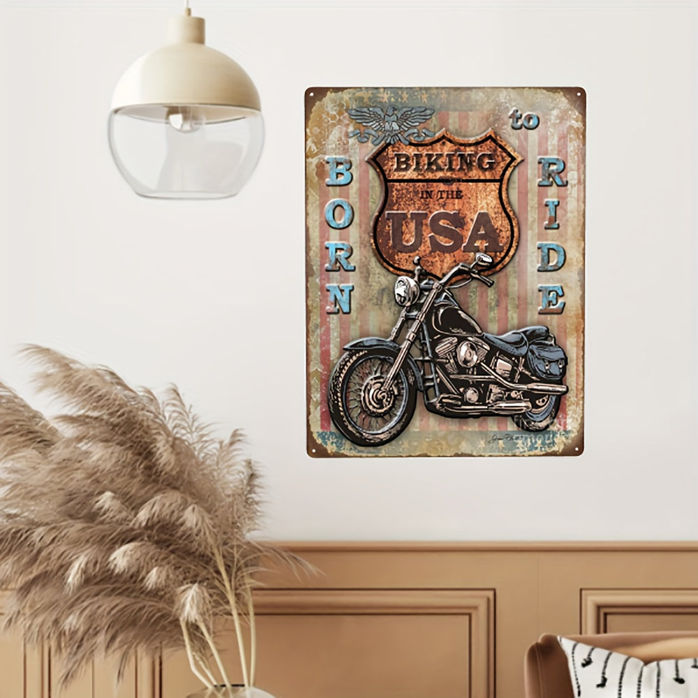 Retro Motorcycle Art Tin Metal Sign Poster