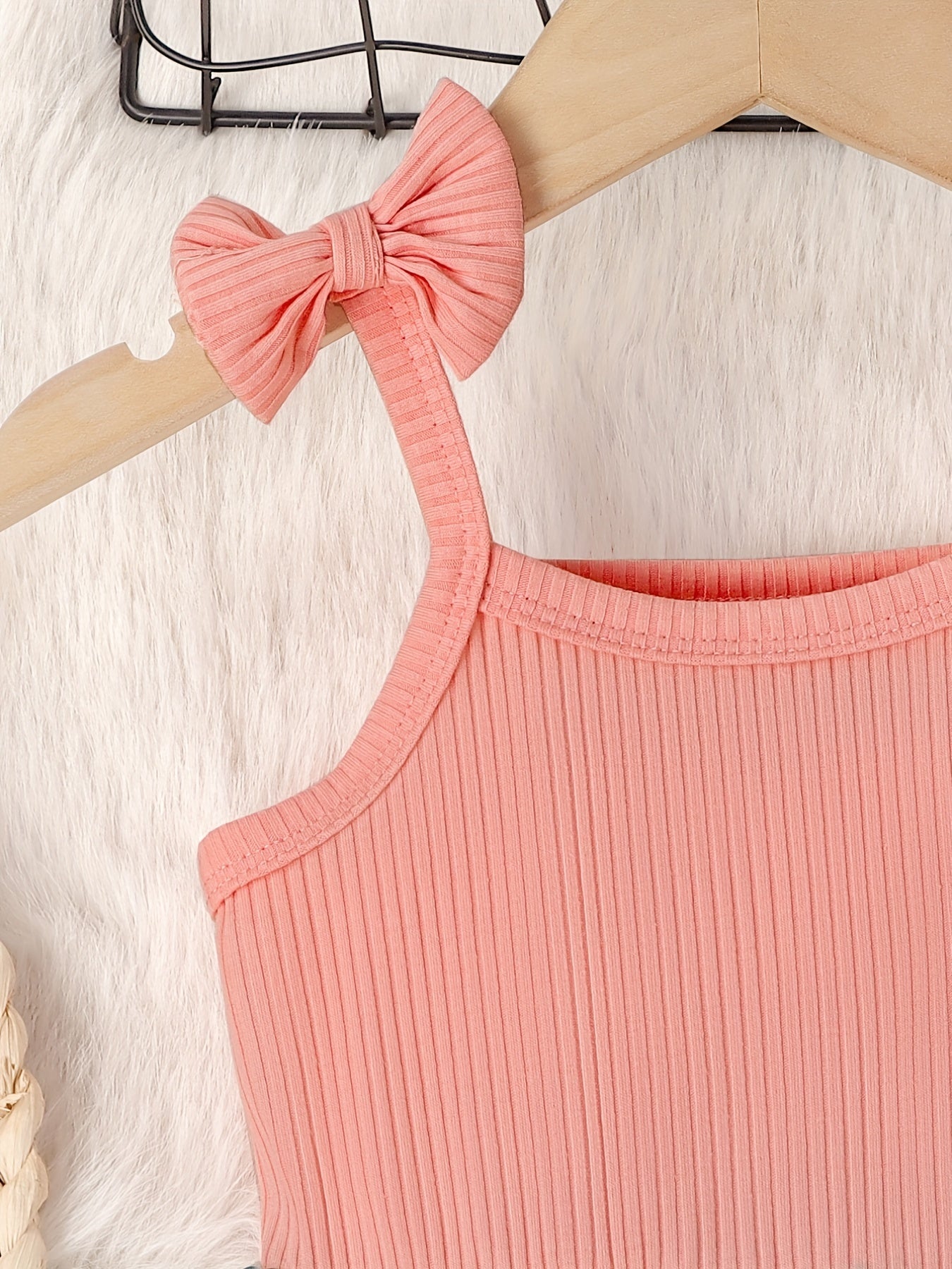 Girl's Butterfly Bow Tie Shoulder Splicing Flower Pattern Suspender Dress