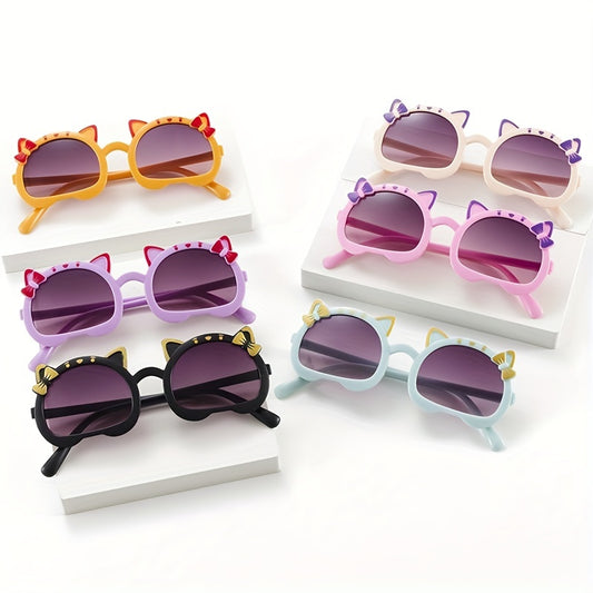 Girl's Cat Bow Sunglasses UV Protection Glasses
