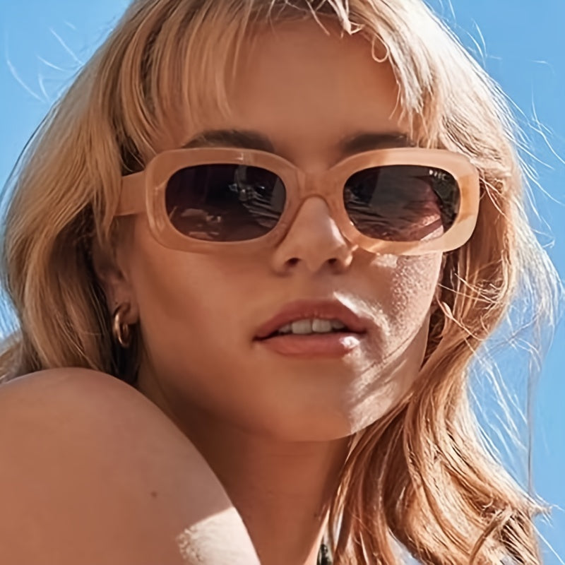 Colorful Frame Rectangle Sunglasses UV400 Protection