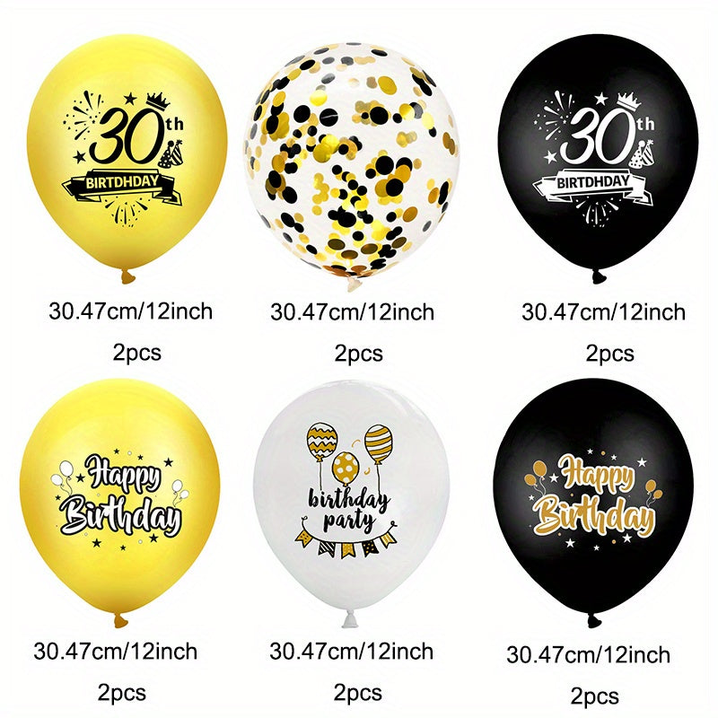 Happy Birthday Balloons Air Globs Party Decoration Adult 30 40 50 60