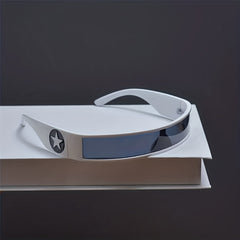 Y2K Wrap Around Sunglasses Star Decor UV400