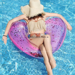 Heart Shaped Mermaid Swimming Ring for Adults