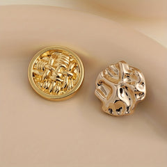 Metal Fried Dough Twists Hand Sewing Button Coat Woolen Cloth Decoration