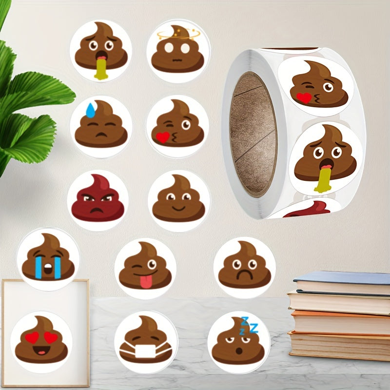 240pcs Poop Emoticon Sticker Pack Office Supplies