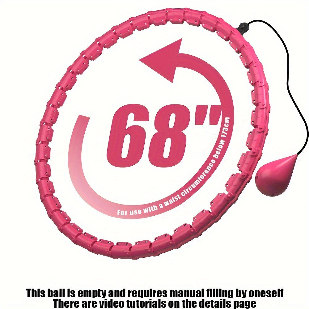 Adjustable Detachable Exercise Hoop 2 in 1 Waist Training Fitness Pilates Hoop