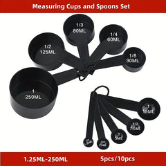 10pcs Measuring Cups And Spoons Set Kitchen Baking Cooking Tools