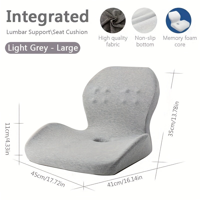 Memory Foam Car Lumbar Support Cushion - Relieve Back Pain & Hemorrhoids