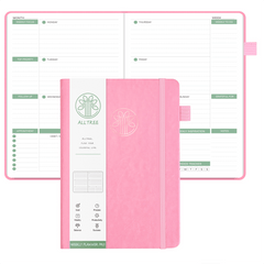 Undated Weekly & Monthly Planner Hardcover Notebook
