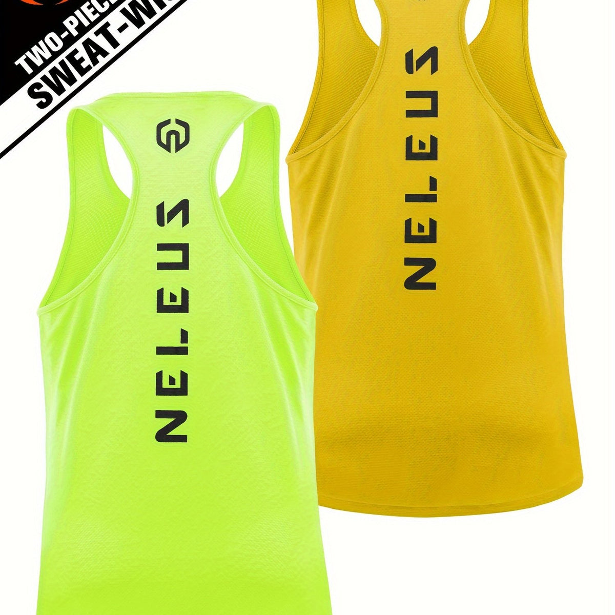 Men's Letter Pattern Mesh Quick Drying Tanktops for Gym Training