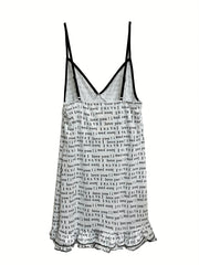 V Neck Ruffle Home Dress Women's Loungewear & Dresses