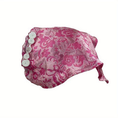 Satin Flower Jacquard Head Scarf Vintage Bandanas Hairband Y2K Headwrap