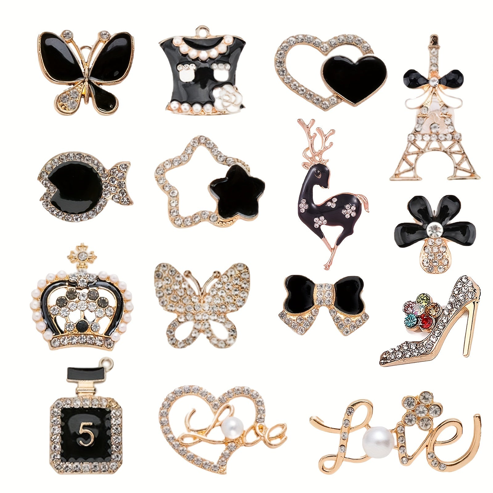 15Pcs Shoe Charms for Sandals Decor Girls Women Ladies