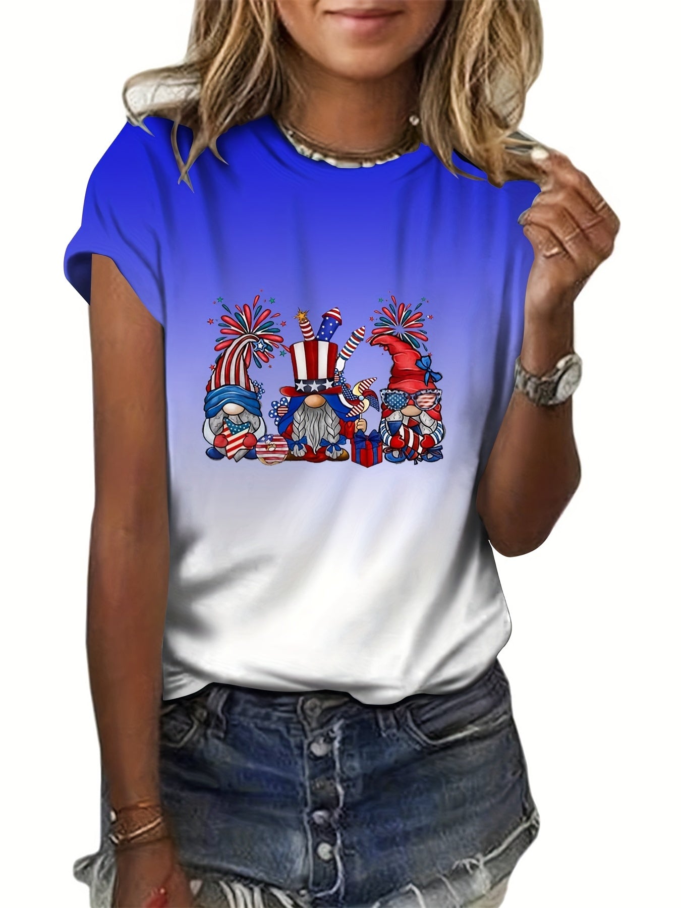 Patriotic Tie Dye T Shirt for 4th of July