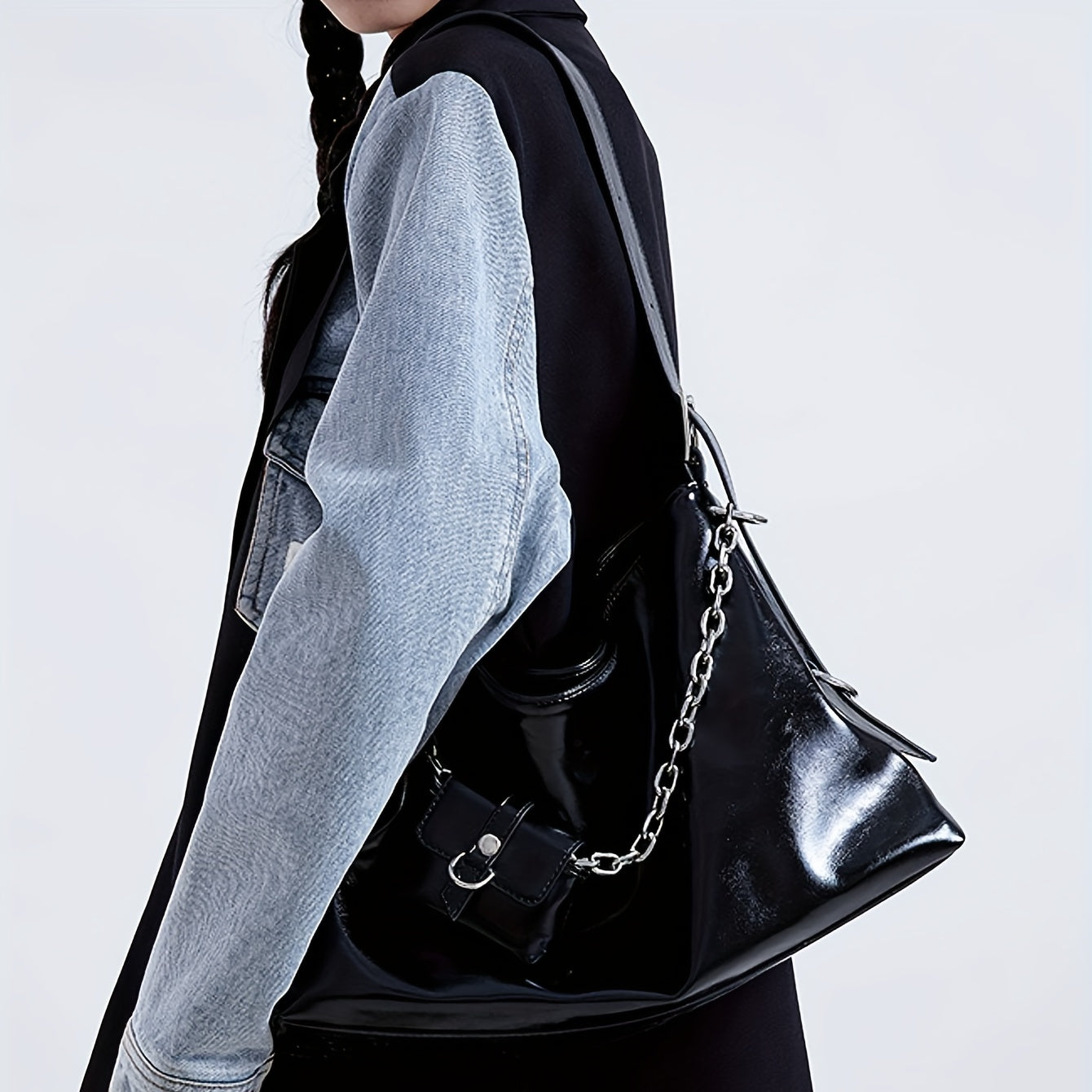 Large Capacity Hobo Bag Casual Tote Bag Women's Versatile Shoulder Bag