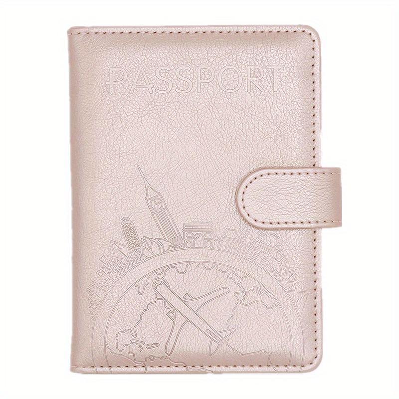 Leather Passport Holder RFID Blocking Travel Wallet