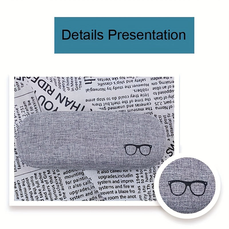 Linen Fabric Eyeglasses Case Hard Shell Protective Glasses Case