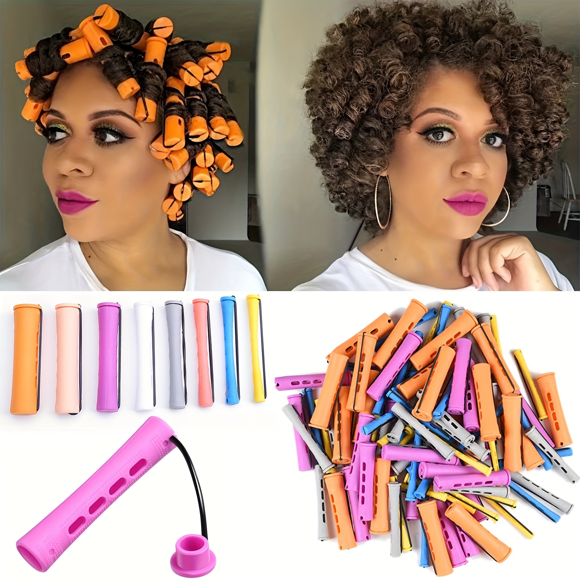 10 Pcs Cold Wave Rods Hair Curling Roller Hairdressing Tools