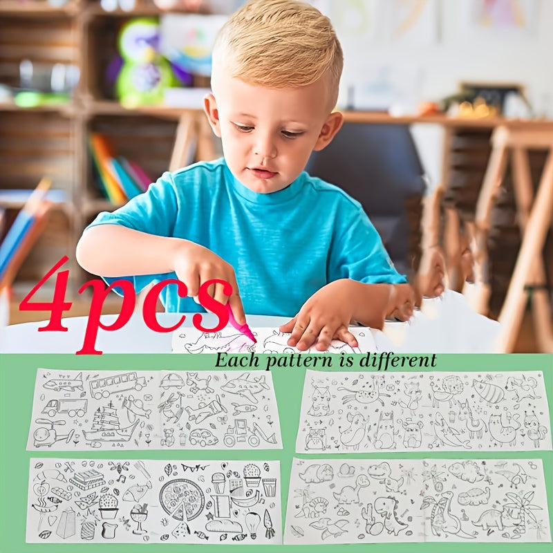 Creative Drawing Roll for Kids - 3 Sizes of Paper, Underwater World Theme