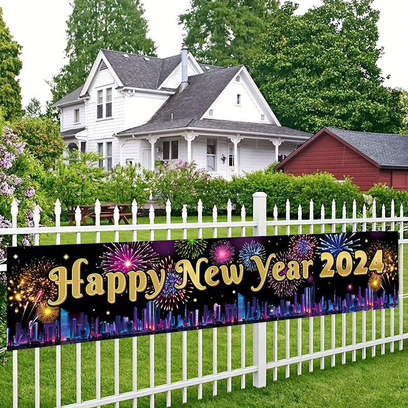1pc Year Party Decoration Supplies Stripe Garden Yard Banner