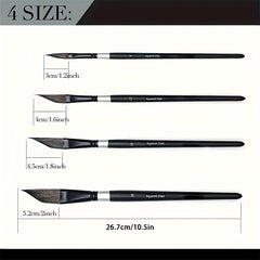 Professional Squirrel Hair Watercolor Brush with Ergonomic Handle