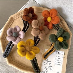 Plush Flowers Hairpin Hairpin Clip For Women Wedding Hair Clip