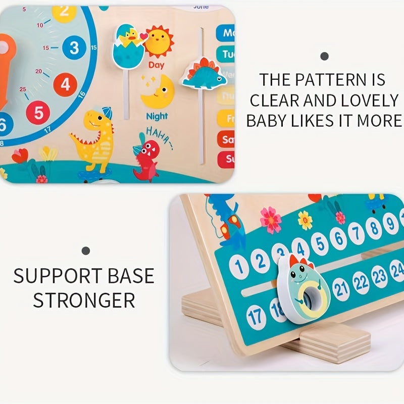 Calendar Clock Puzzle Board Kids Learning Time Cognition Toy