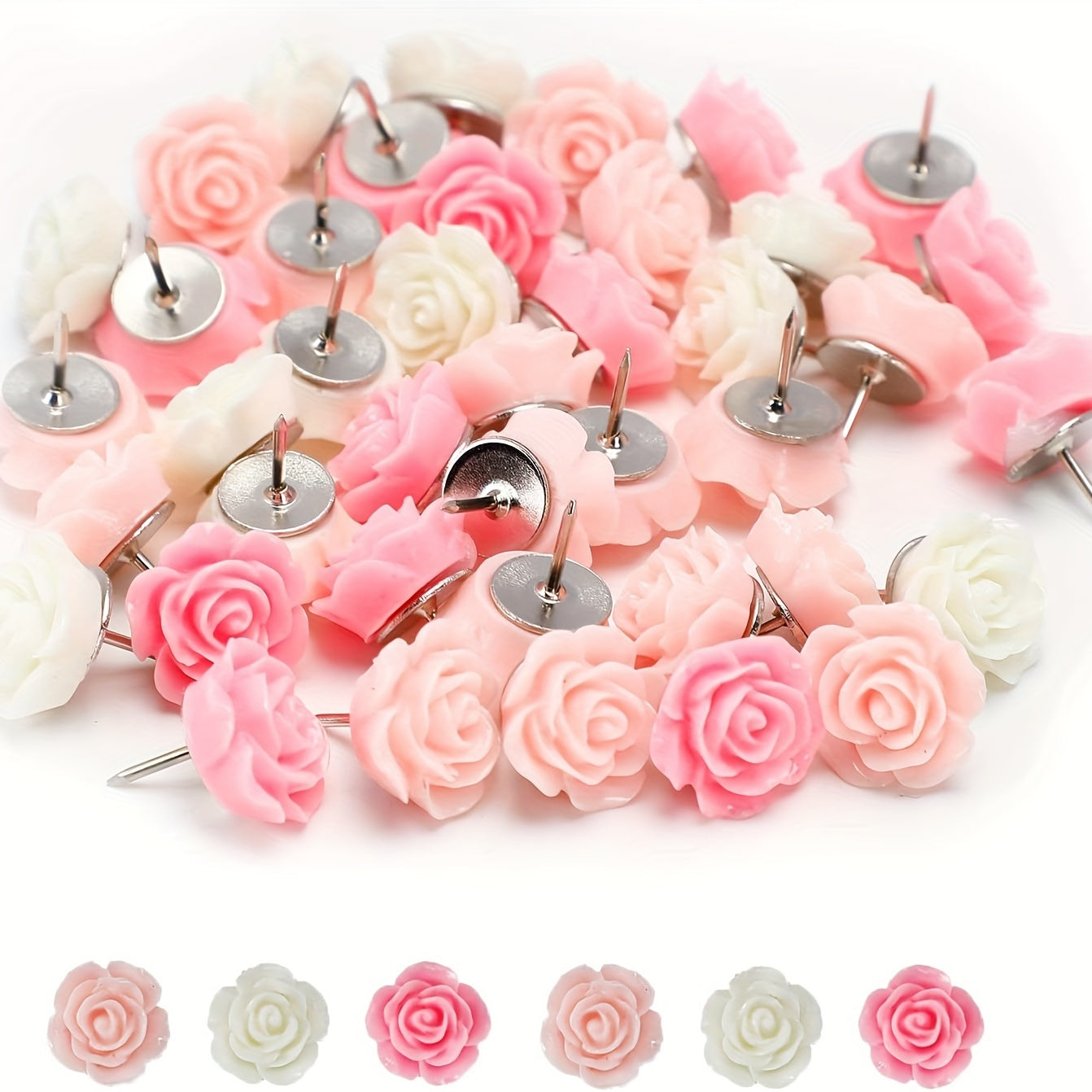 20pcs Flower Push Pins Bulletin Board Creative Photo Push Pins
