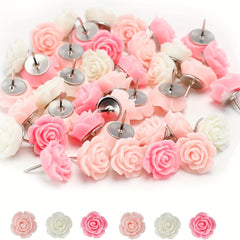 20pcs Flower Push Pins Bulletin Board Creative Photo Push Pins