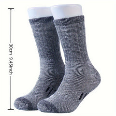 Men's Winter Wool Socks, Outdoor Sweat-Absorbing Sports Socks
