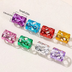 60pcs Colorful Hollowed Hair Tie High Elasticity Rubber Band for Girls and Women