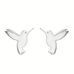Men's Style Small Bird Earrings - 2pcs Pair Forest Earrings