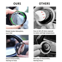 2Pcs Blind Spot Car Mirrors 2 Inch HD Glass Convex 360 Wide Angle Mirror
