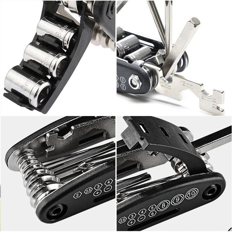 16-in-1 Carbon Steel Bike Repair Tool Kit for Easy Maintenance