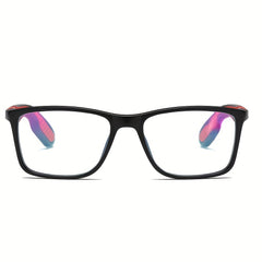 Men's Vintage TR90 Square Reading Glasses Anti Light Hyperopia Eyewear