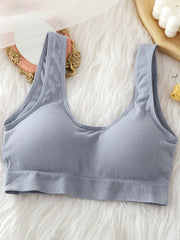 Women's Ribbed Tank Top Sports Bra