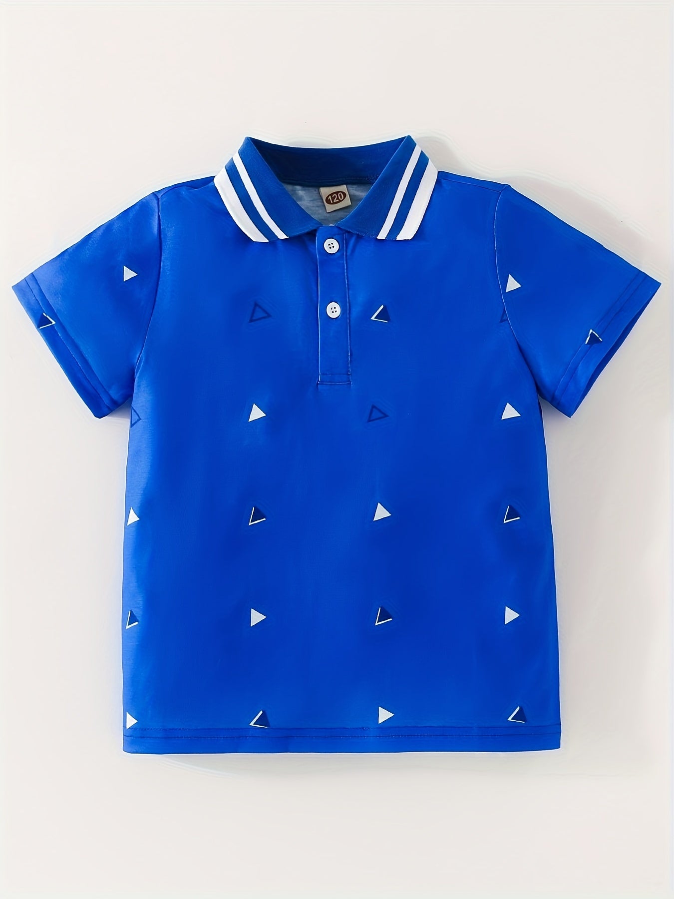 Stylish Triangle Pattern Kids Shirt For Summer Outdoor