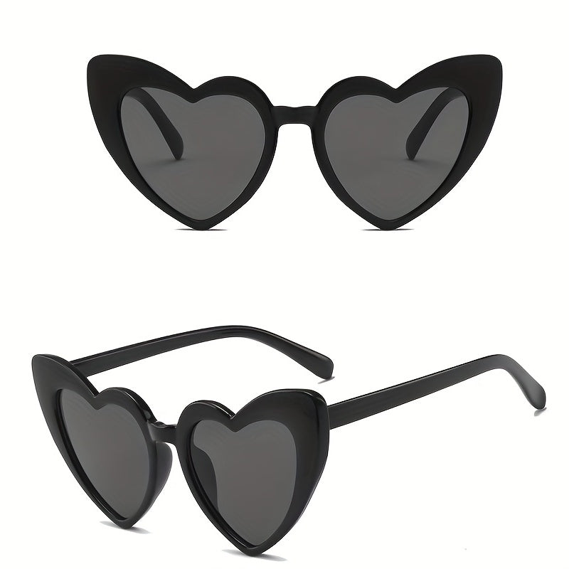 Y2K Heart Frame Sunglasses UV400 Outdoor Eyewear