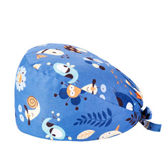 Pattern Print Nurse Hat Adjustable Scrub Cap Working Cap