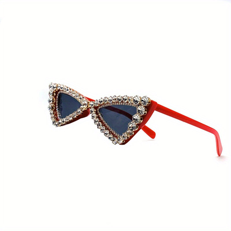 Rhinestone Triangle Sunglasses UV400