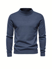 Men's Casual Warm Stand Collar Pullover Sweater