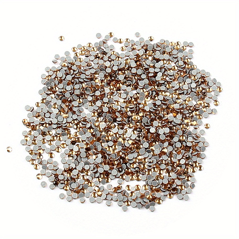 6.5mm Yellow Rhinestones Glitter Glass for Clothes Bags Shoes