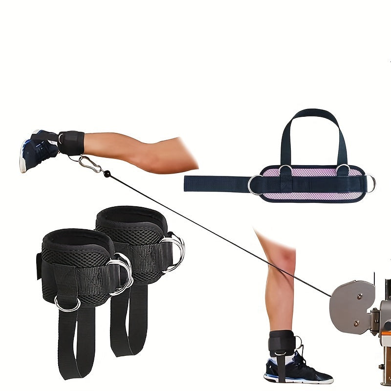 Adjustable Ankle Straps for Cable Machine D Ring Ankle Cuffs