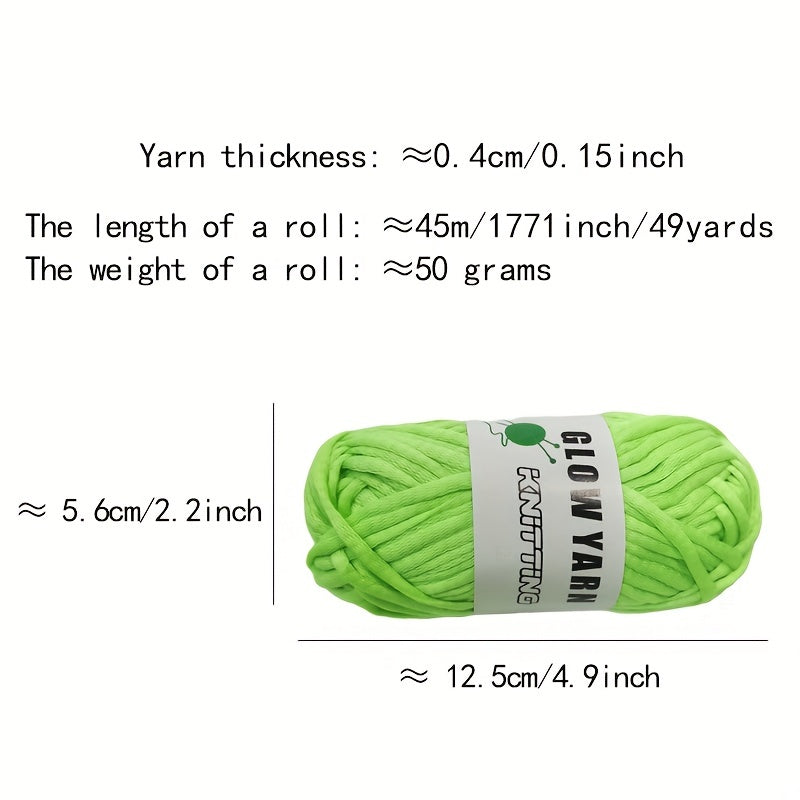 Luminous Knitting Crochet Yarn Set 45m - DIY Scarves Blankets Hats Clothes