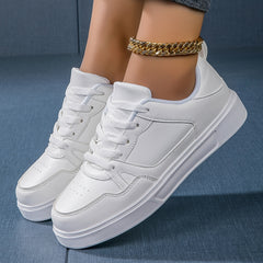 Solid Flat Sports Sneakers Slip-resistant Outdoor Skateboarding Shoes