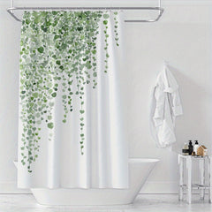 Green Leaves Shower Curtain Waterproof Mildew-Proof Bathroom Decor