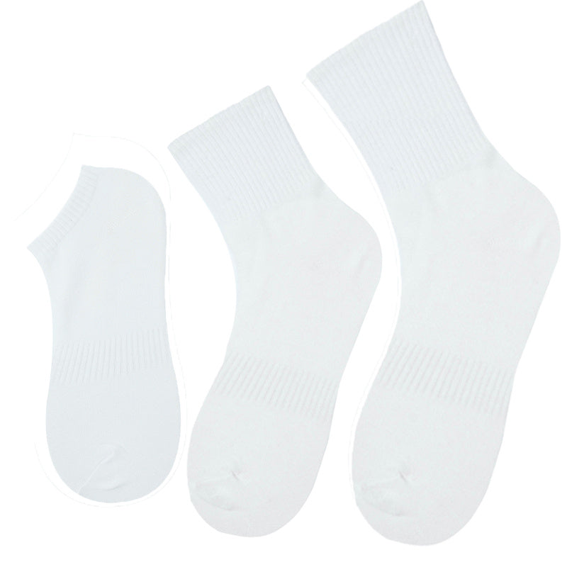 3 Pairs Classic Solid Socks Comfy & Breathable Multi-color Sock Pack