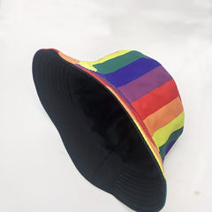Unisex Rainbow Bucket Hat LGBT Gay Pride Cap