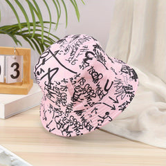 Men's Sun Hat Letter Print Bucket Hat Male Basin Hat